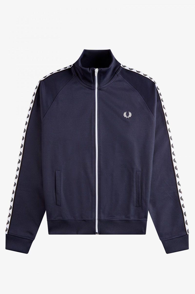 Geaca Barbati Fred Perry Taped Track Gri Inchis | RO 1259TCEV